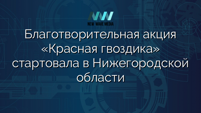 Благотворительная акция «Красная гвоздика» стартовала в Нижегородской области